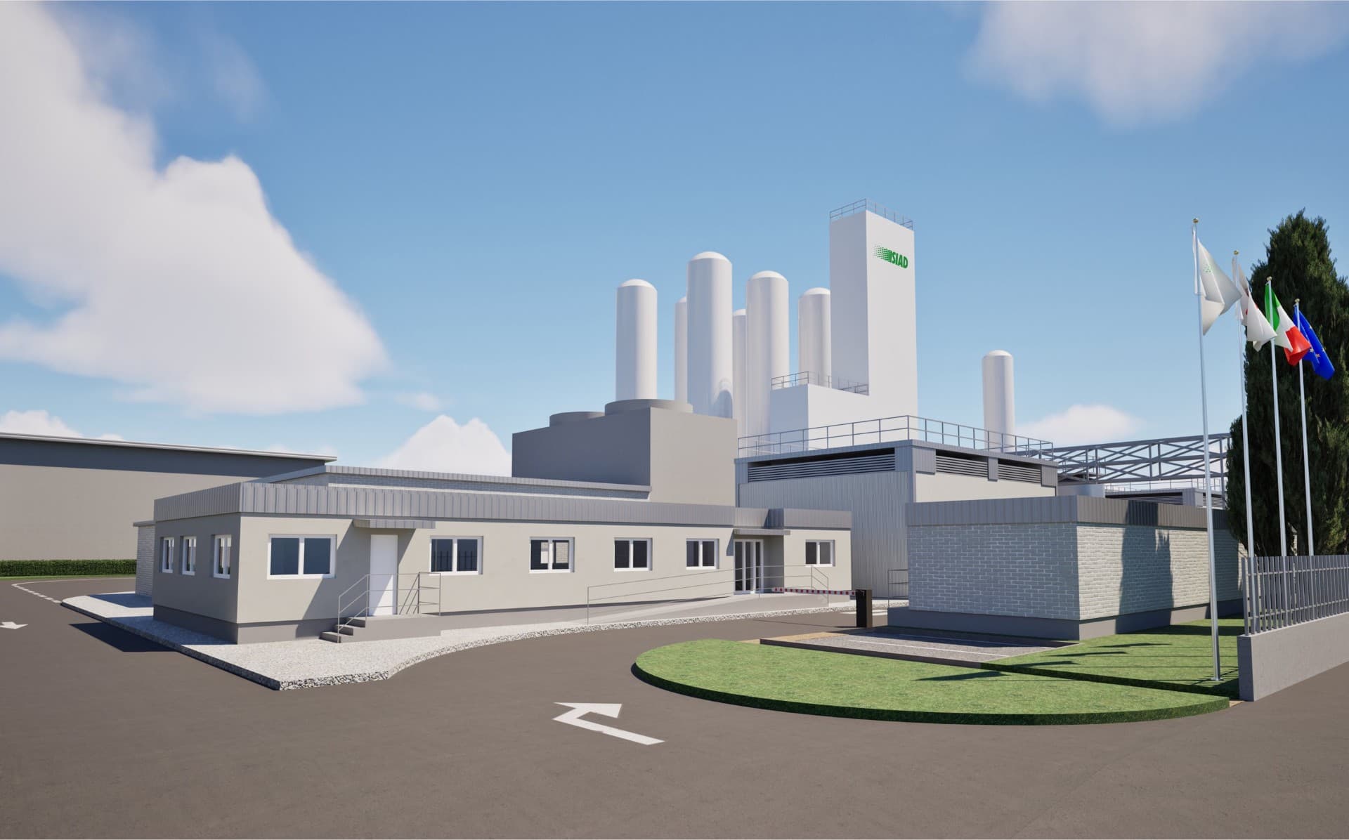 Il rendering del nuovo stabilimento di Castelfranco di Sotto